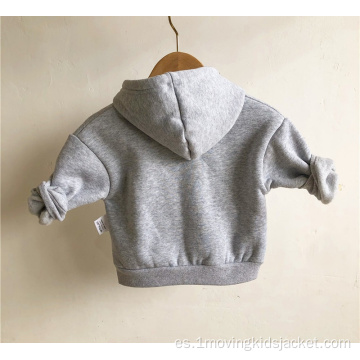 Chaqueta con capucha de color liso para niños